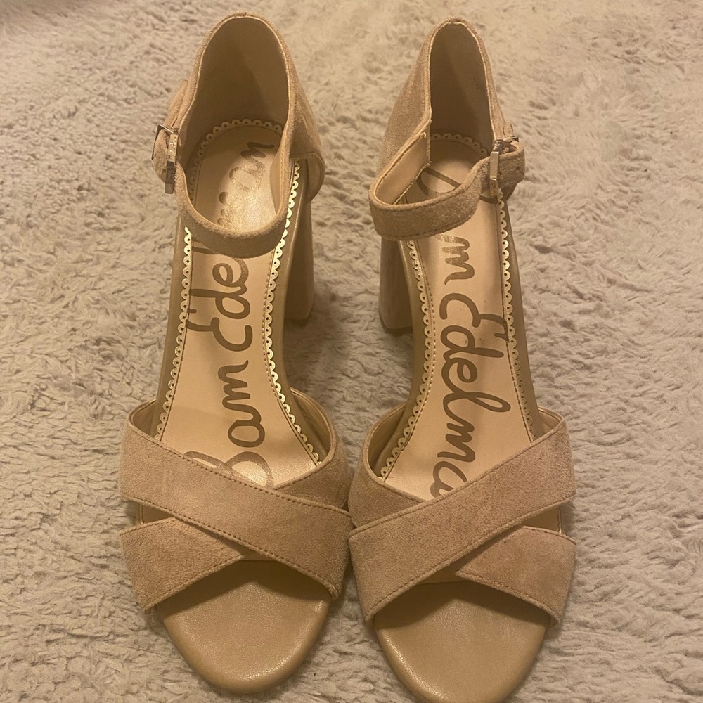 Sam Edelman tan suede heels size 9